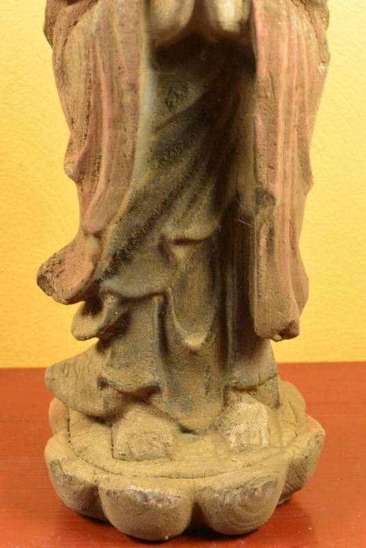 Wooden Small Statue Goddess Guanyin standing 3