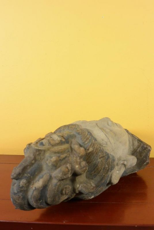 Wooden Small Statue - Head of a Guanyin goddess 32cm 5
