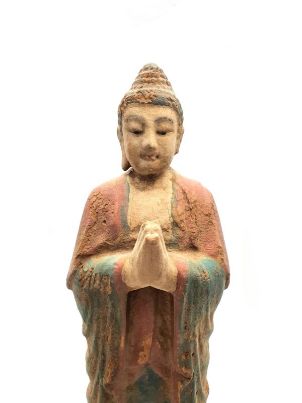 Wooden Small Statue Standing buddha 2
