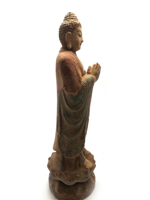 Wooden Small Statue Standing buddha 4